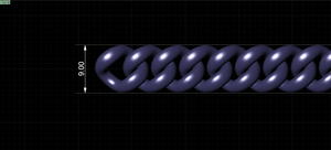 9mm Wide - Solid Cuban Chain 3D print model