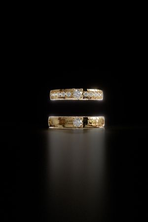 Couple Rings 3D Model 018 for Jewelry Casting  | STL File for 3D Printing