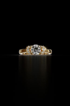 Luxury Engagement Ring STL – Diamond Ring 3D Model Jewelry CAD Design for 3D Printing 005