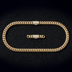 11mm Plain cuban chain with lock box full diamonds 3D print model