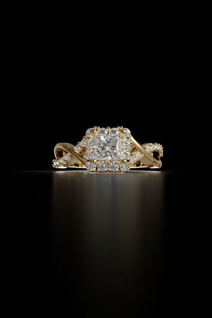 Luxury Engagement Ring STL – Diamond Ring 3D Model Jewelry CAD Design for 3D Printing 004