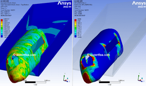 ANSYS  Workbench 2022 R1 WBPZ file and 3D model for locomotive car body in curve