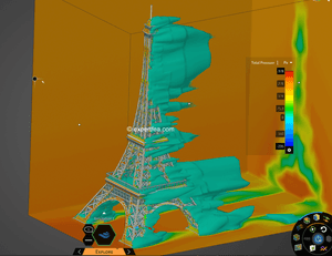ANSYS Discovery 2024 R2 and 3D model for Eiffel Tower CFD