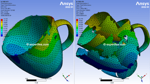 ANSYS  Workbench 2022 R1 WBPZ file and 3D model for breaking double wall glass