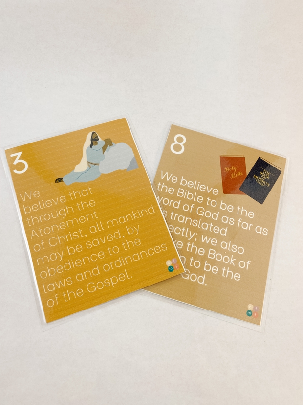 Simplified Articles of Faith Flashcards &amp; Matching Game