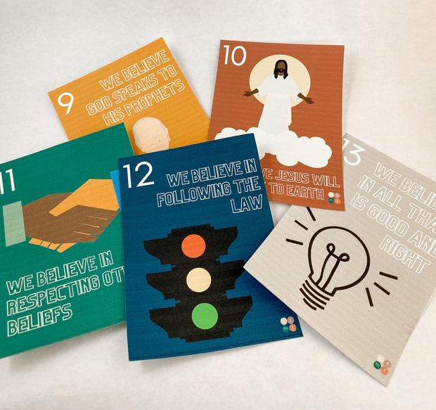 Simplified Articles of Faith Flashcards &amp; Matching Game