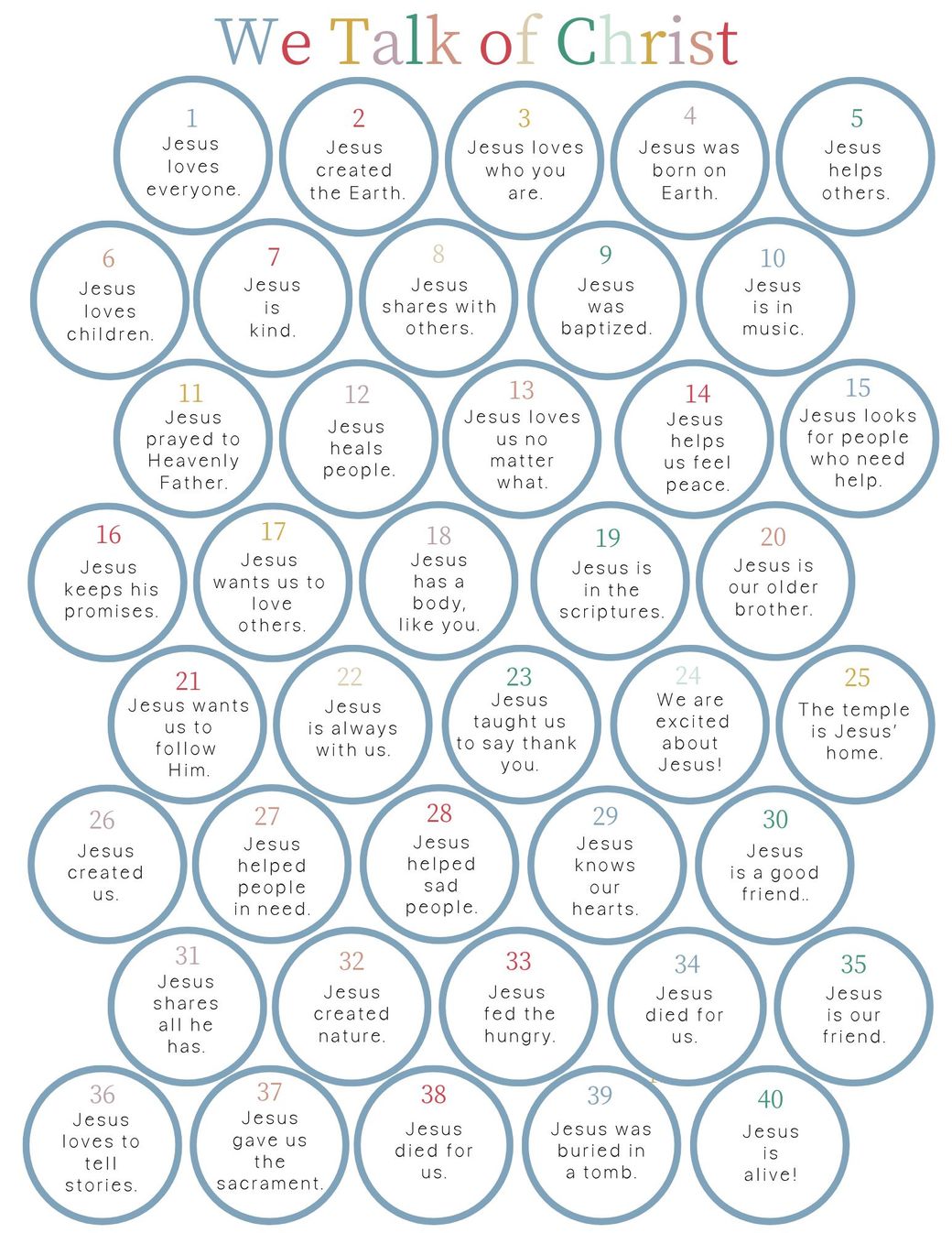 We Talk of Christ Calendar