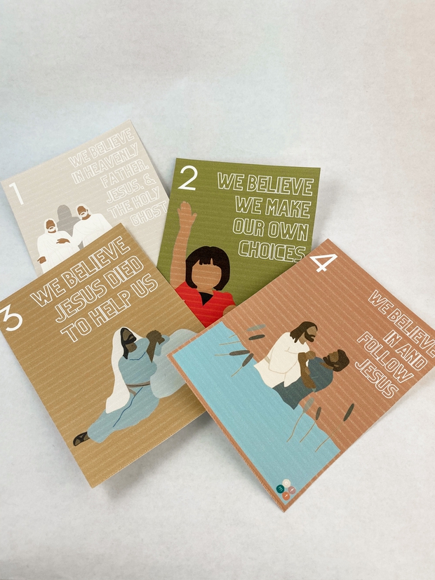 Simplified Articles of Faith Flashcards &amp; Matching Game
