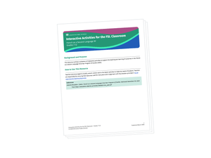 Interactive Activities for the FSL Classroom | Grades 7-12