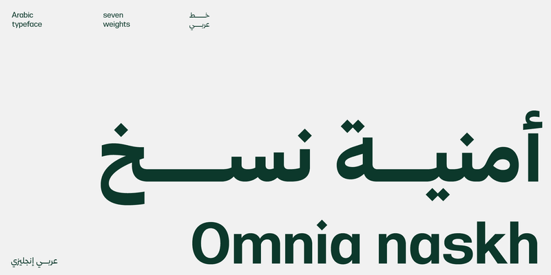 Omnia Naskh typeface – خط أمنية نسخ