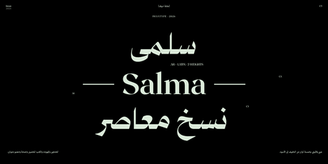 Salma Arabic typeface - خط سلمى ارابيك
