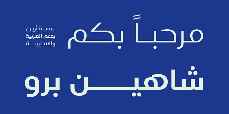 خط شاهين برو الطباعي - shaheen Pro Arabic typeface