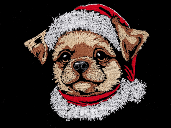 Welpe Santa Lichteffekt