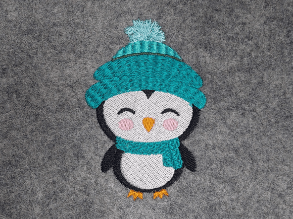 Pinguin mit Strickmütze