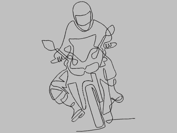 Motorradfahrer oneline 12-14x18cm