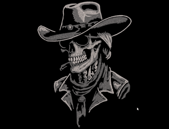 Skelett Cowboyhut Lichteffekt