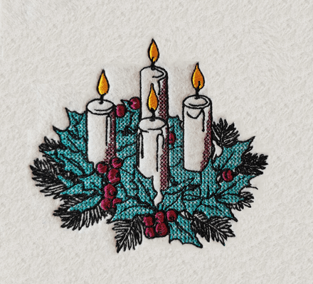 Adventskranz Kreuzstich