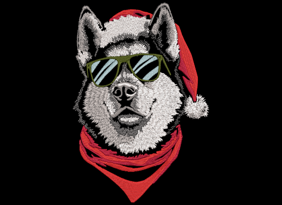 Husky cool Santa Lichteffekt