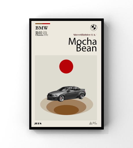 Mocha Bean (BMW E92) DIGITAL Poster