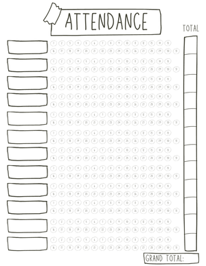 Homeschool Attendance Tracker Freebie