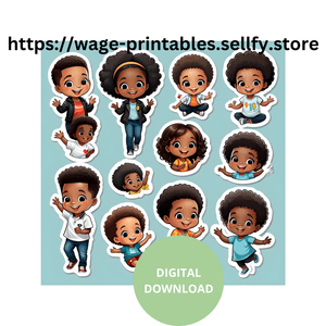 Young and Joyful- Full Color Printable Sticker Design