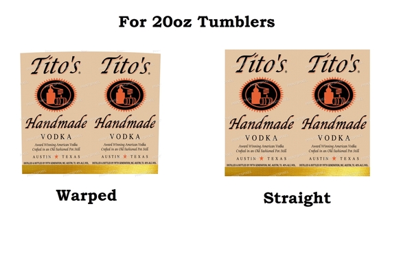 Titos Handmade Vodka PNG Design Tumbler Label File Dig