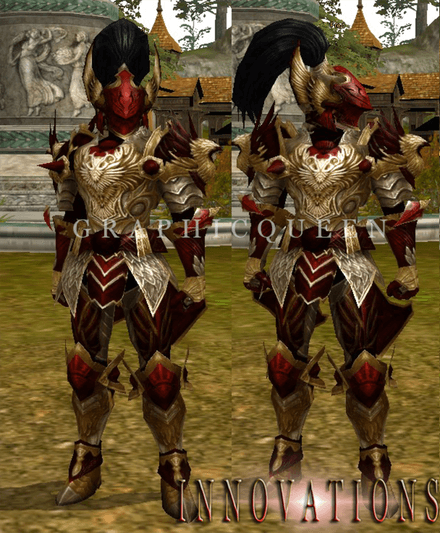 Gold &amp; Red Male Fighter Gear (Light)