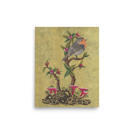Art print "Frolicking bird" 8″×10″