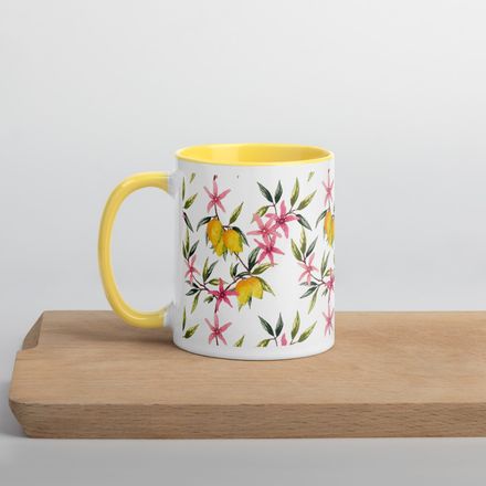 🍋 &quot;Chinoiserie Lemons Pattern&quot; Mug