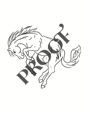 Bronc Line Art