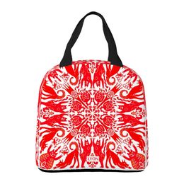 RED KITTIES PLAY LUNCH BAG