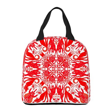 RED KITTIES PLAY LUNCH BAG