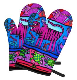 SILLY TIGER OVEN MITTS