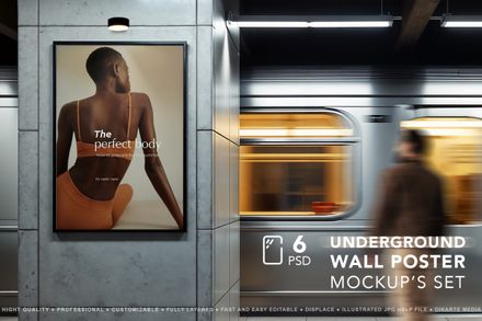 Underground Wall Poster Mockups