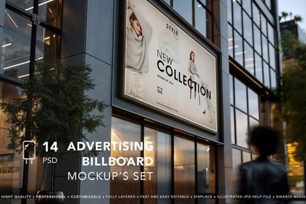Advertising Wall Poster Mockups