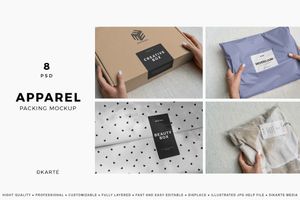 Apparel Packaging Branding Mockups