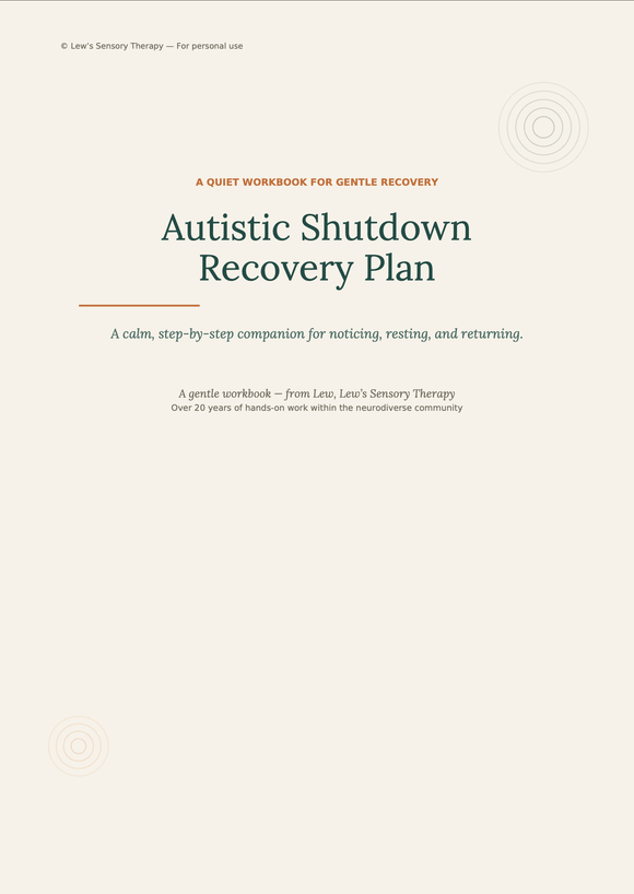 Autistic Shutdown Recovery Plan