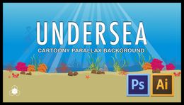 UNDER OCEAN WATER - 2D Cartoony Parallax Sea Background