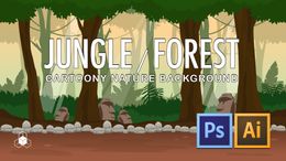 2D JUNGLE, FOREST - Cartoony Parallax Nature Background