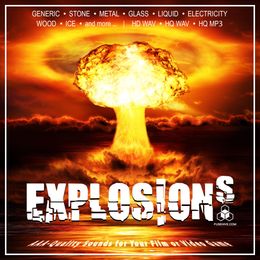 AAA CINEMATIC EXPLOSIONS SOUND EFFECTS LIBRARY - Various Materials Bursts &amp; Shattering Sounds