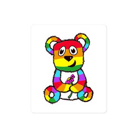 They Love You Bear Sticker (4x4)