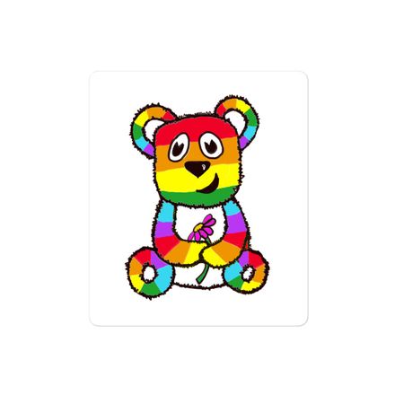 They Love You Bear Sticker (4x4)