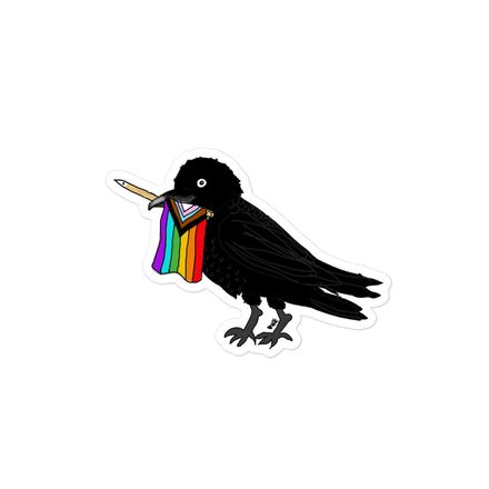 Edgar Allan Crow Pride Sticker (4x4)