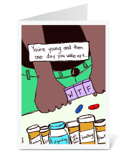 WTF OLD Greeting Card