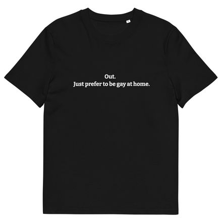 Gay at Home Organic Genderfree Tee (adult)