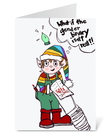 Elf With Queer Ideas Greeting Card