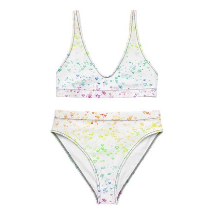 Pride Love Recycled Materials High-Waisted Genderfree Bikini (Adult)