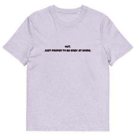 Out. Just Prefer to Be enby at Home Pastel Organic Tee (Adult)