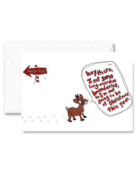 Rudolph Sets Boundaries Greeting Card