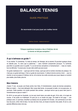 eBook "Balance-Tennis" | Tennis &amp; Yoga